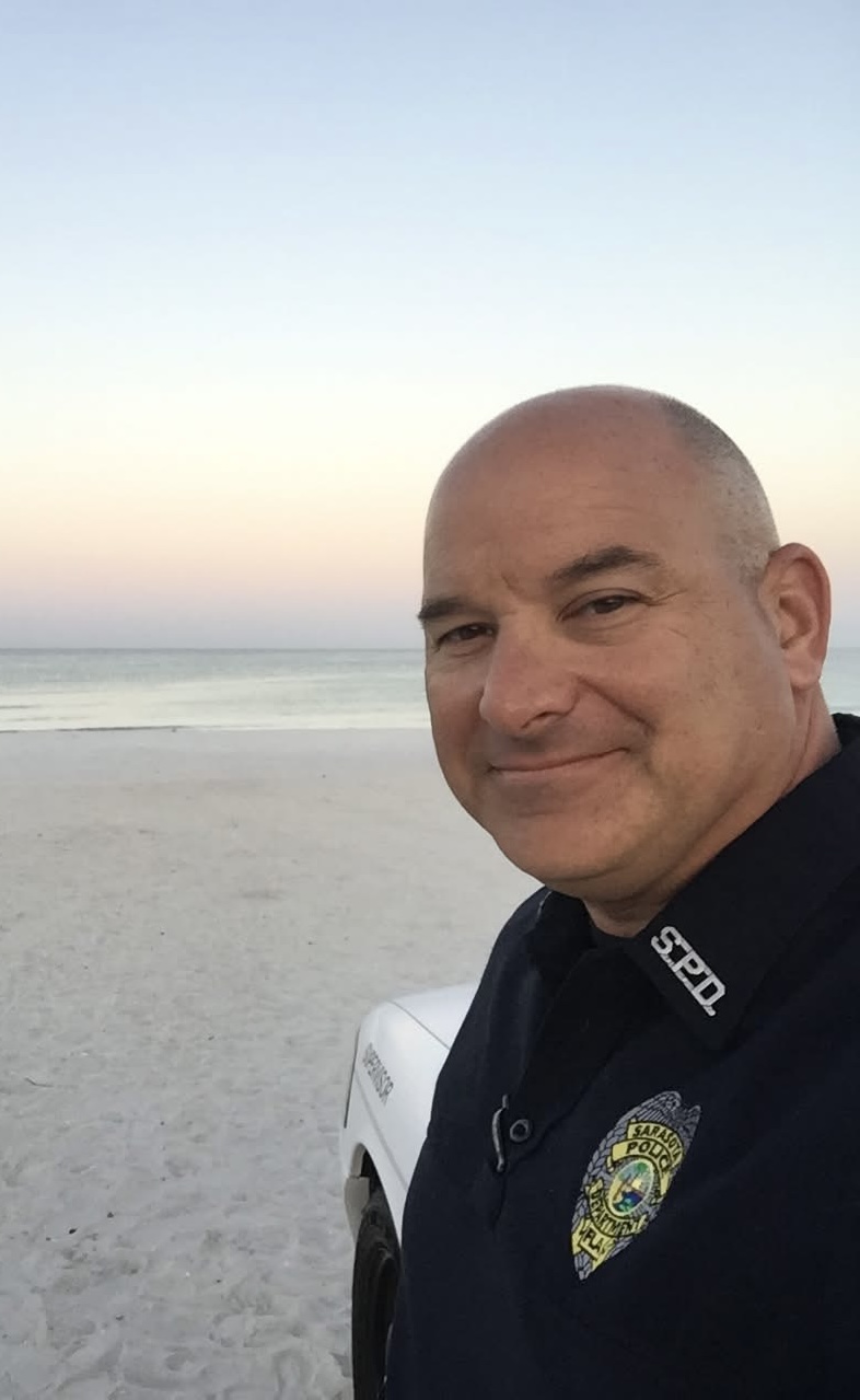 Jim DeNiro in Sarasota Police Department uniform